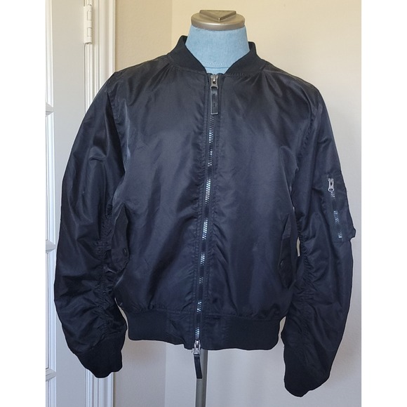 Ring Of Fire Movement Glitz Blitz Ruched Sleeves bomber jacket black Large - Picture 1 of 6